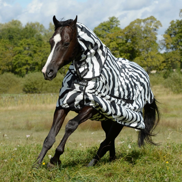 Abverkauf !!! Bucas Sweet-Itch Zebra Fliegendecke Ekzemerdecke