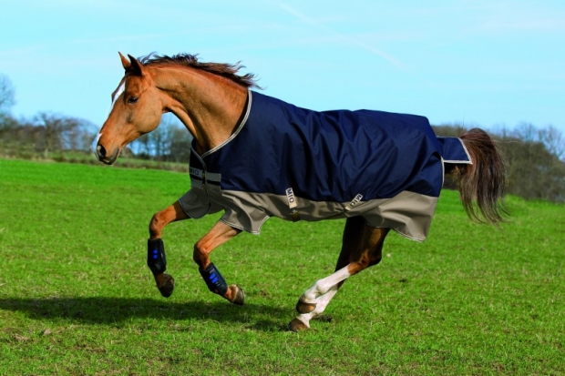 Horseware Amigo Mio Turnout lite navy-tan Regendecke