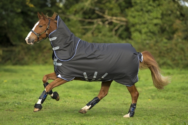 Horseware Amigo Bravo 12 plus medium mit Halsteil Disc Excalibur 3 Bauchgurte