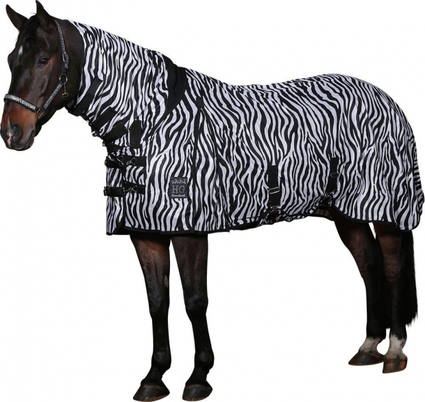 Horse Guard Fliegendecke Zebra Ekzemerdecke mit Halsteil + Bauchlatz