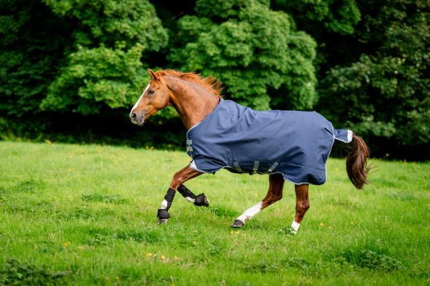 Horseware RHINO  Original 0g lite Regendecke Navy/Titanium Grey