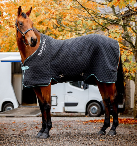 Abverkauf!!! Horseware® Autumn Cooler Abschwitzdecke Transportdecke Stalldecke black