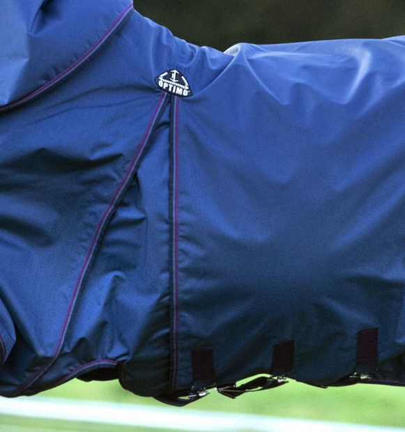 Abverkauf!!! Horseware Rambo Optimo Plus mit Halsteil Weidedecke ohne Füllung Navy/Burgundy