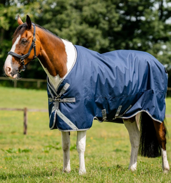 Horseware Amigo ® Bravo 1200D Weidedecke 100g Navy /Titanium V-Verschluss