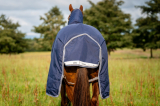 Abverkauf !!! Horseware RHINO Original 0g lite Regendecke Navy/Titanium T-Verschluss