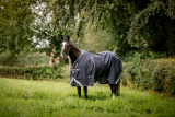 Horseware Rambo Optimo Weidedecke ohne Füllung Navy/Thunderstorm Grey & Silver