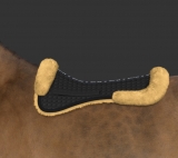 MATTES EWWA Lammfell Sattelkissen Fellrand vorne/ hinten schwarz/ natur