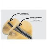 MATTES EWWA Sattelkissen + Correction System, mit Lammfellrand vorne/ hinten schwarz/natur