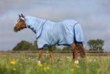 Abverkauf!!! Horseware Amigo Ripstop Hoody Fliegendecke Ekzemerdecke Azure Blue 160