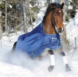 Abverkauf !!! BUCAS Smartex Turnout Extra Winterdecke Blau + Gratis Magic Brush