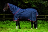 Horseware Amigo Bravo 12 plus medium mit Halsteil navy 3 Bauchgurte