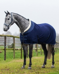QHP Fleecedecke Brilliance blueberry ( navy) Abschwitzdecke
