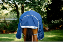 Horseware RHINO  WUG 100g lite Regendecke Navy/Titanium Grey