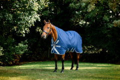 Horseware RHINO  WUG 100g lite Regendecke Navy/Titanium Grey